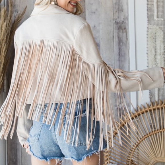 Western Cropped Fringe Jacket - Picture 2 of 2
